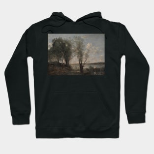 Boatman among the Reeds by Jean-Baptiste-Camille Corot Hoodie